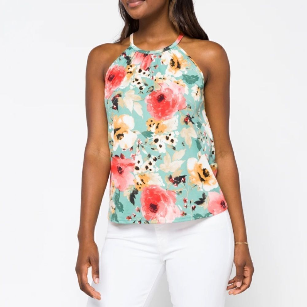 Papermoon Samala Halter Knit Top Sz 2xl Mint color NWT